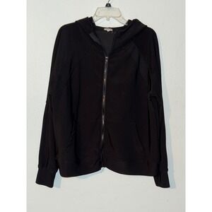 VITAL LIFE Black Full Zip Hooded Hoodie Sweatshirt Jacket 1XL